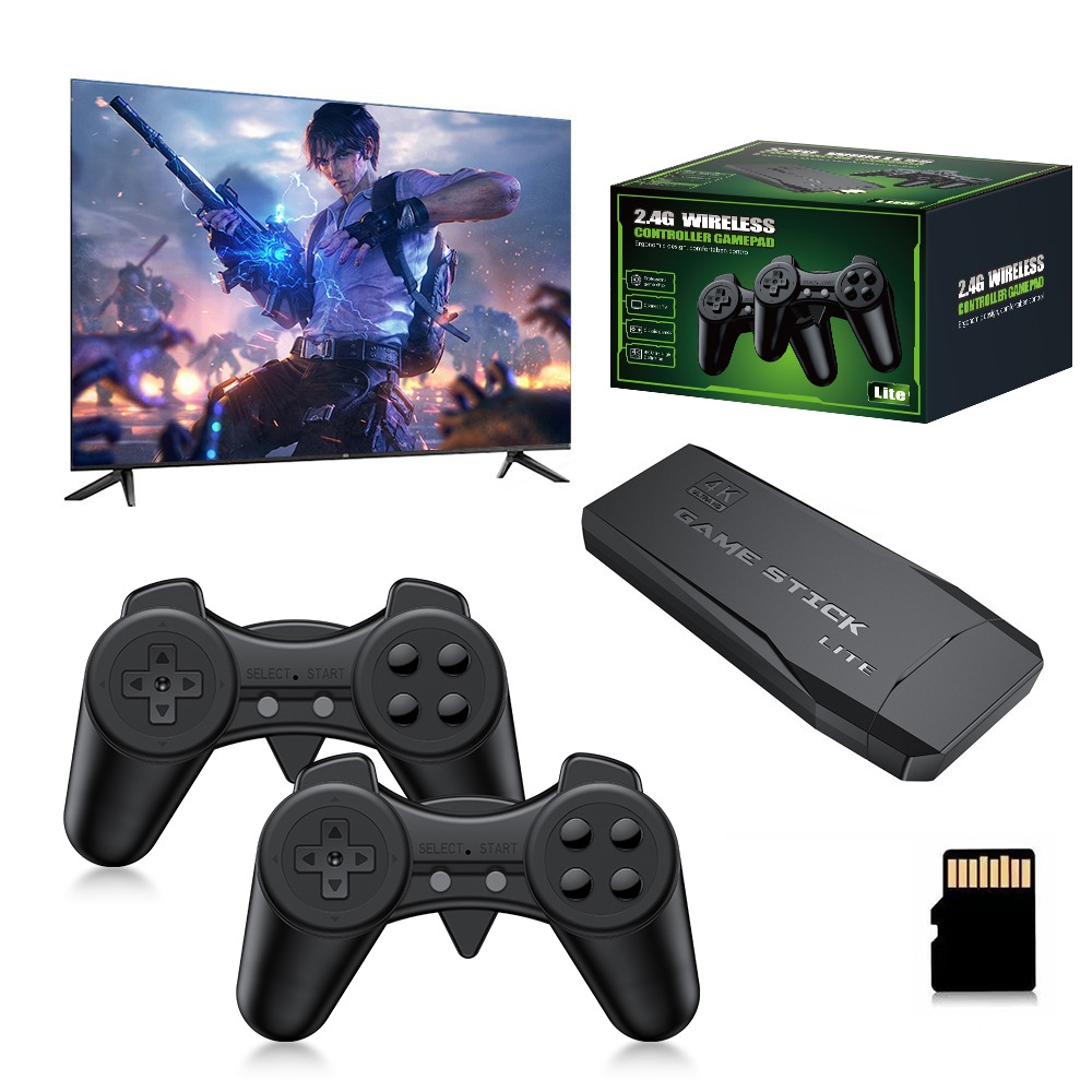 Gaming Console Stick - 휴대용 4K 레트로 게임 스틱 콘솔,