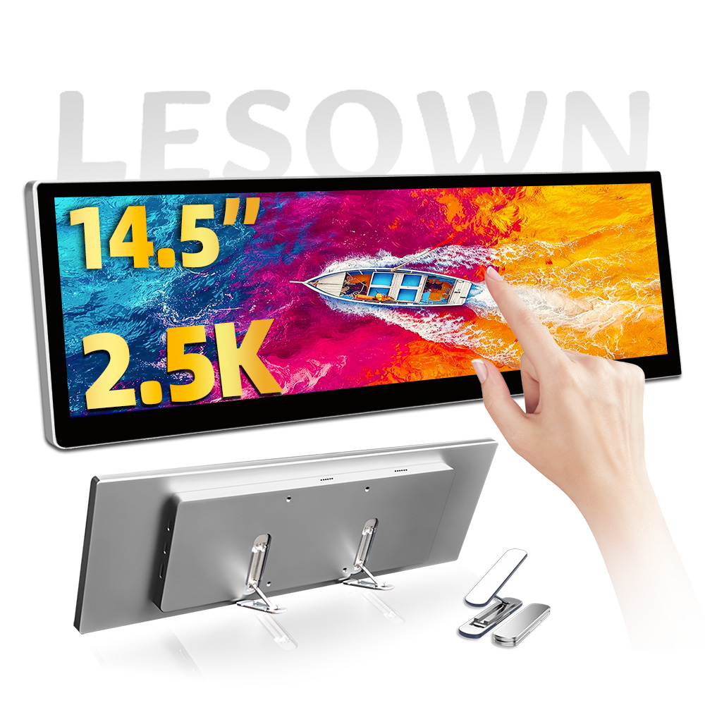 Laptop Gaming Console - LESOWN 2.5K 바 모니터 14.5인치 2560x720