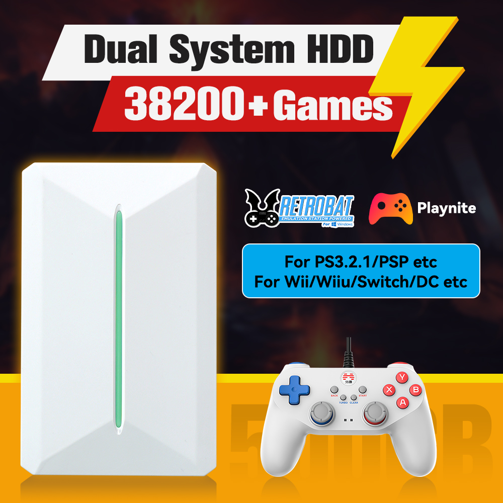 Gaming Console Stick - Retrobat&Playnite 시스템 HDD 레트로 게임 콘솔