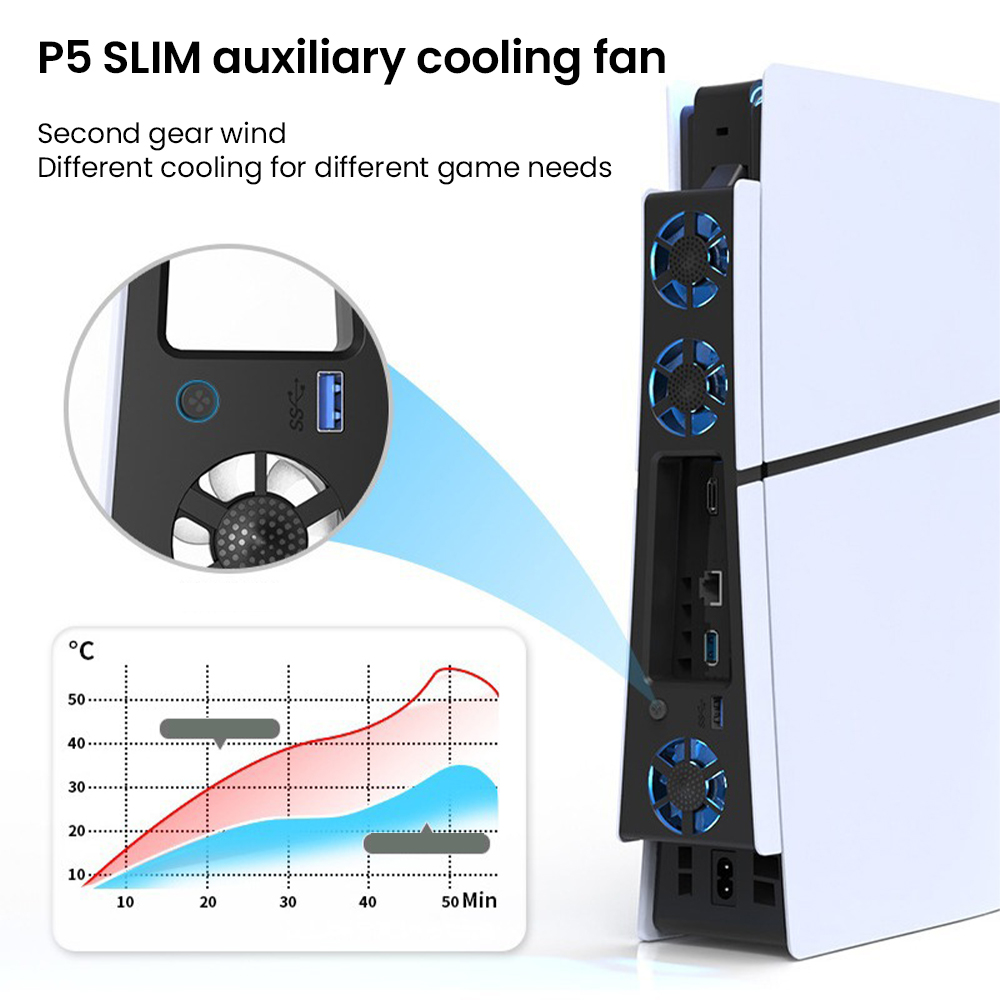 게임 쿨러 팬 LED 조명 소음 감소 기능이 있는 효율 - Console Cooling Fan 리뷰 및 가격