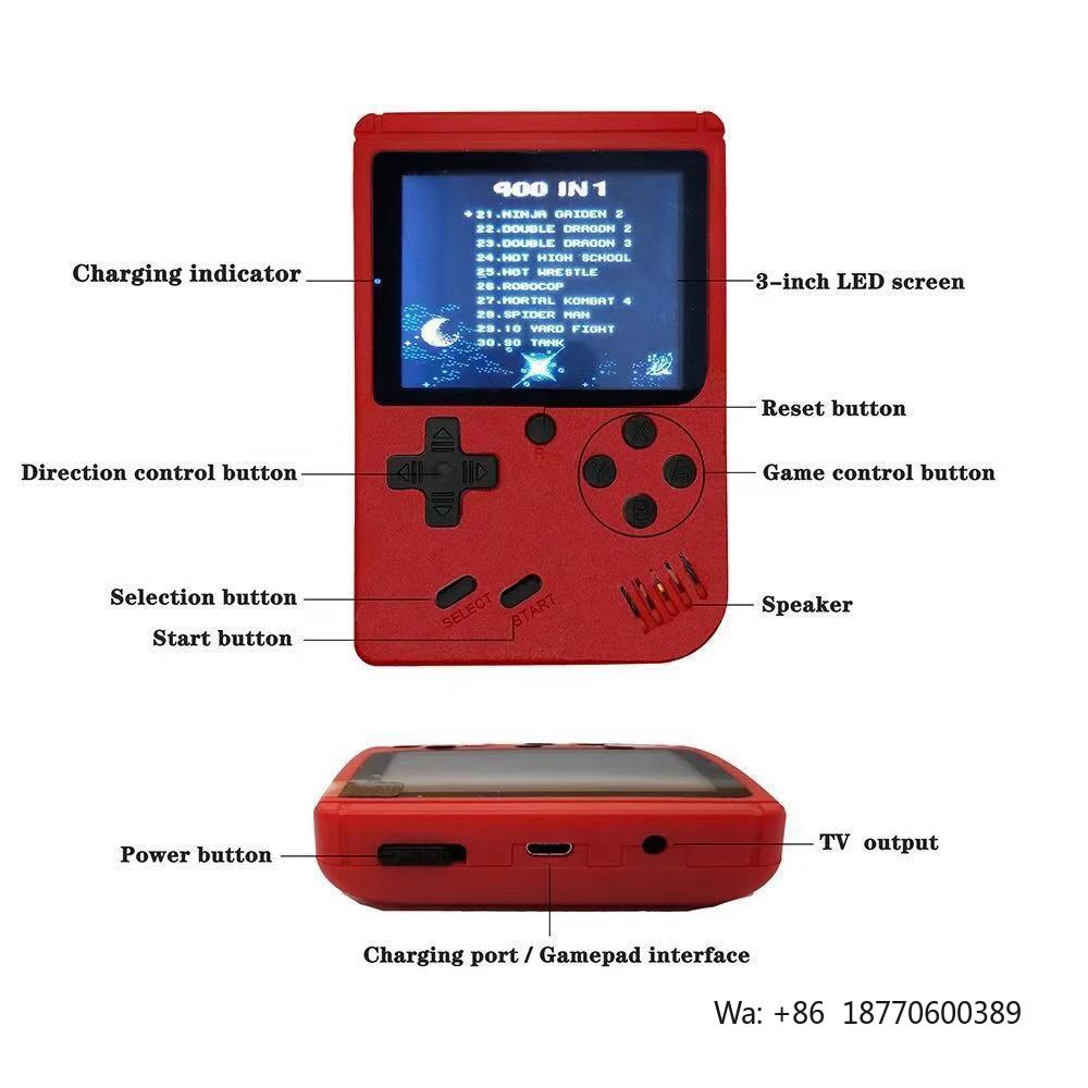 400가지 게임이 내장된 2.4인치 화면 미니 휴대용  - Gaming Console Free 리뷰 및 가격