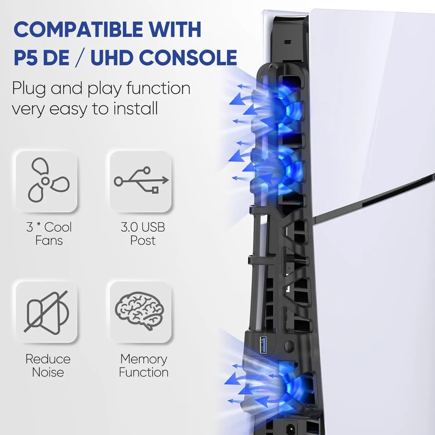 USB 3.0 인터페이스를 지원하는 PS5 슬림 디스크 - Console Cooling Fan 리뷰 및 가격