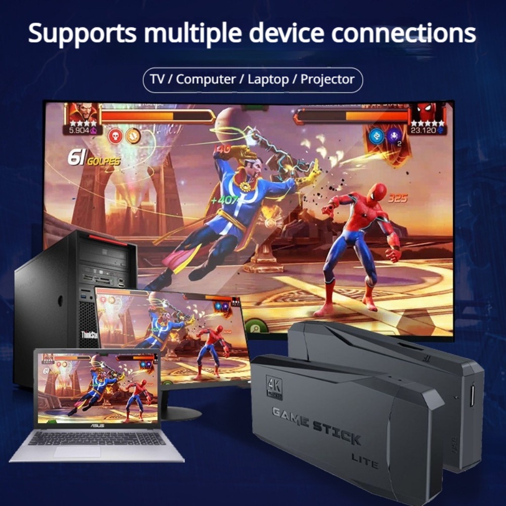 휴대용 4K 레트로 게임 스틱 콘솔, 2개의 무선 컨트 - Gaming Console Stick 리뷰 및 가격