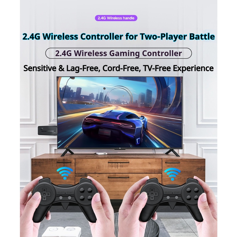 휴대용 4K 레트로 게임 스틱 콘솔, 2개의 무선 컨트 - Gaming Console Stick 리뷰 및 가격