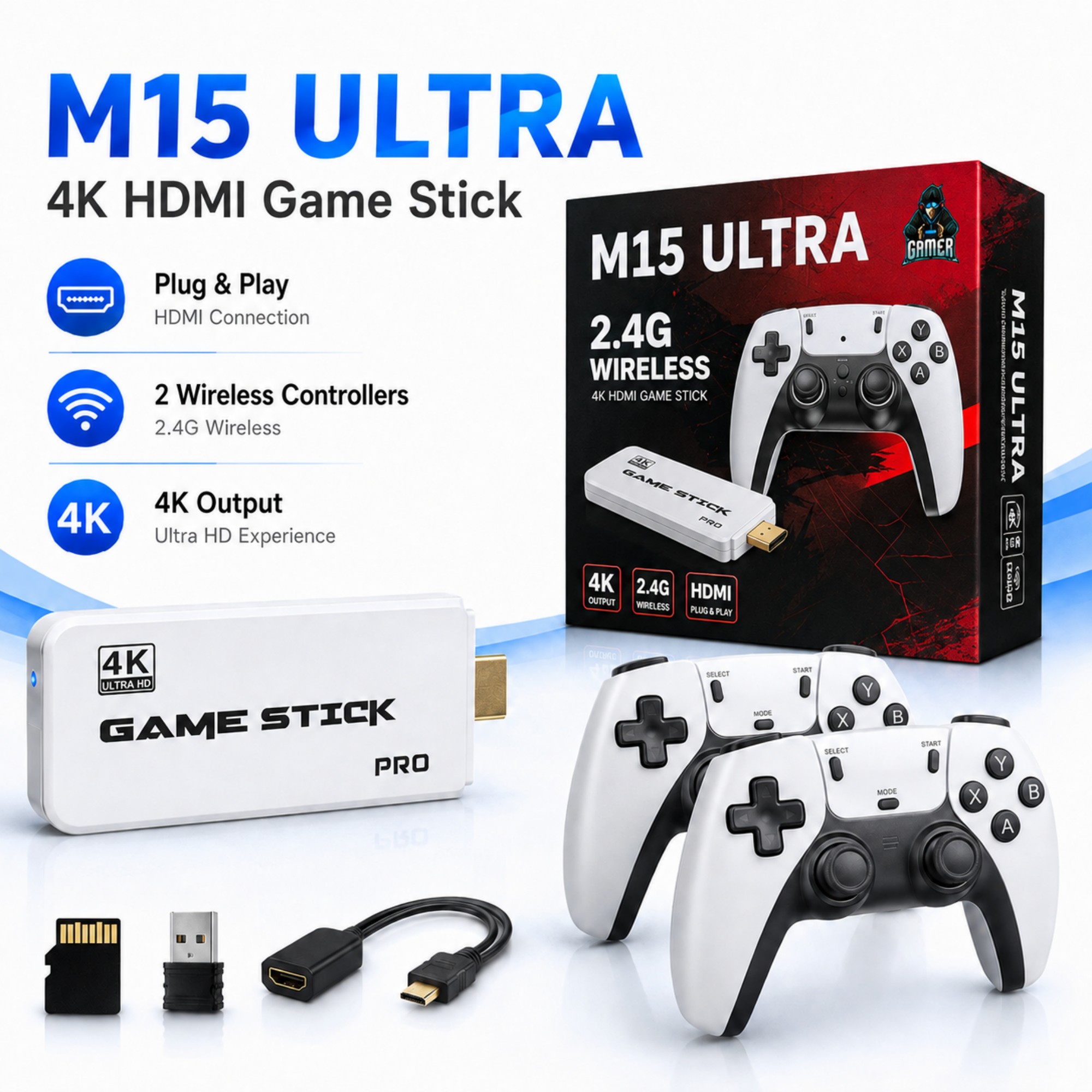 레트로 게임 콘솔 게임 스틱 M15 울트라 128G 5 - Gaming Console Stick 리뷰 및 가격