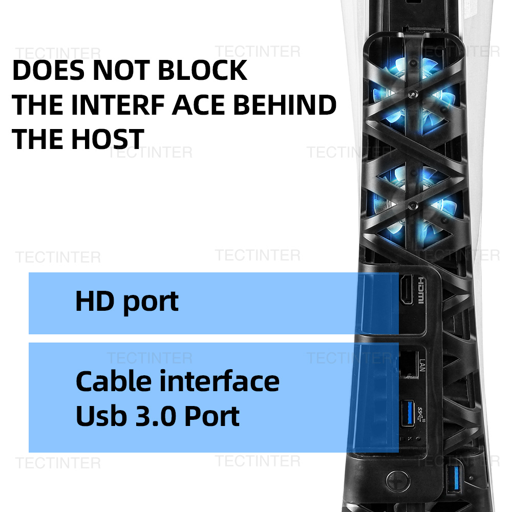 PS5 액세서리 용 RGB 조명 USB3.0 포트가있는 - Console Cooling Fan 리뷰 및 가격